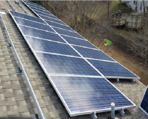 10 kW Residential PV Project in Bowie Maryland, being installed.